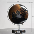 Globo Terrestre Metálico Giratório – Obra Decorativa Criativa para Educação e Decoração