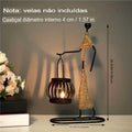 Castiçal Escultura Abstrata Nórdica – Porta-Vela de Metal Artesanal para Decoração Moderna